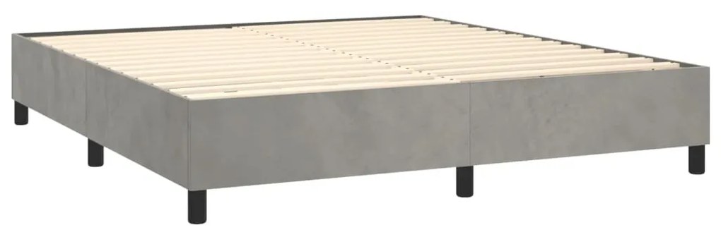 ΚΡΕΒΑΤΙ BOXSPRING ΜΕ ΣΤΡΩΜΑ ΑΝΟΙΧΤΟ ΓΚΡΙ 160X200 ΕΚ. ΒΕΛΟΥΔΙΝΟ 3138091