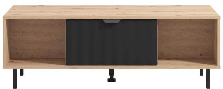 Τραπεζάκι Σαλονιού Vandea Artisan Oak - Μαύρο Μάτ 121x55x42 εκ. 121x55x42 εκ.