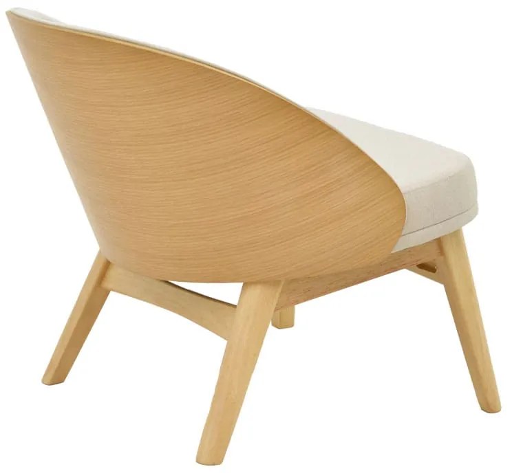 Καρέκλα Sarian pakoworld μπεζ ύφασμα-rubberwood φυσικό πόδι 69,5x71x70.5εκ Σετ 2 Τεμαχίων