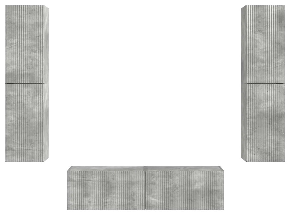 vidaXL 3 pcs Σκυρόδεμα Γκρι