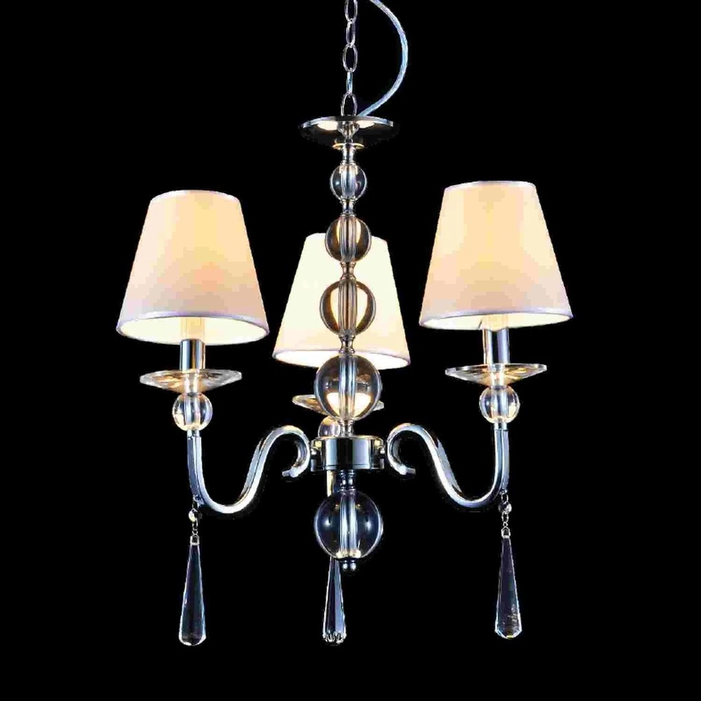 Φωτιστικό Οροφής Textile AD90043D Silver Crystal, Metal