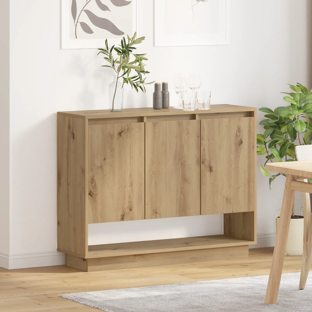 vidaXL Πλαϊνό γραφείο artisan δρυς 97 x 29 x 75 εκ. Επεξεργασμένο ξύλο