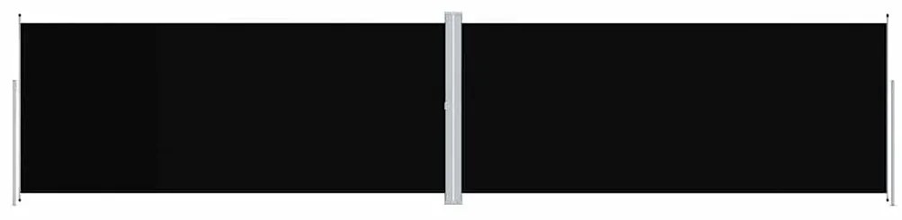 vidaXL Σκίαστρο Πλαϊνό Συρόμενο Μαύρο 220 x 1000 εκ.
