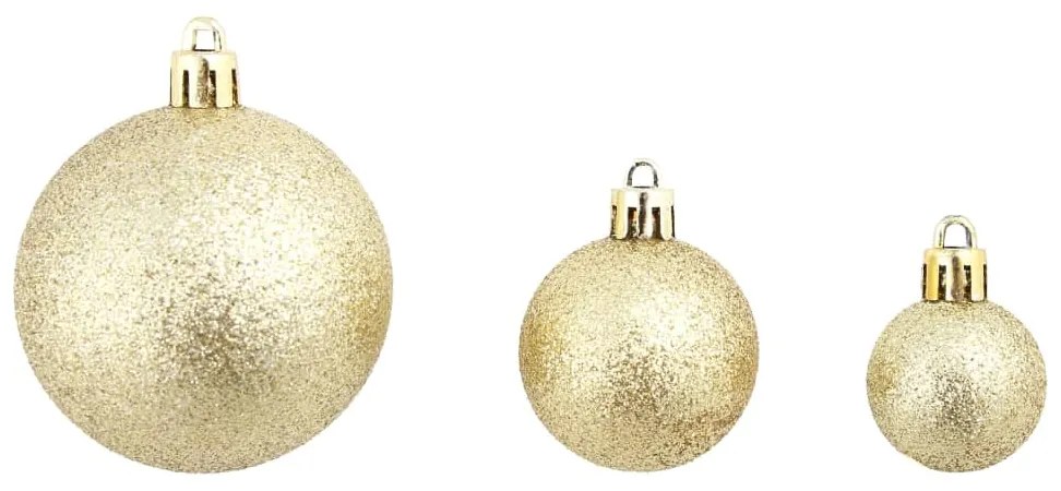 vidaXL Σετ Μπάλες Χριστουγεννιάτικες 100 τεμ. Χρυσές 3/4/6 εκ.