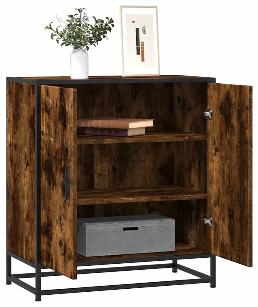 Sideboard Καπνιστή βελανιδιά Κατασκευασμένο ξύλο και μέταλλο