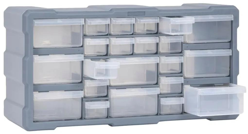 Κουτί Αποθήκευσης/Οργάνωσης με 22 Συρτάρια 49 x 16 x 25,5 εκ. - Γκρι