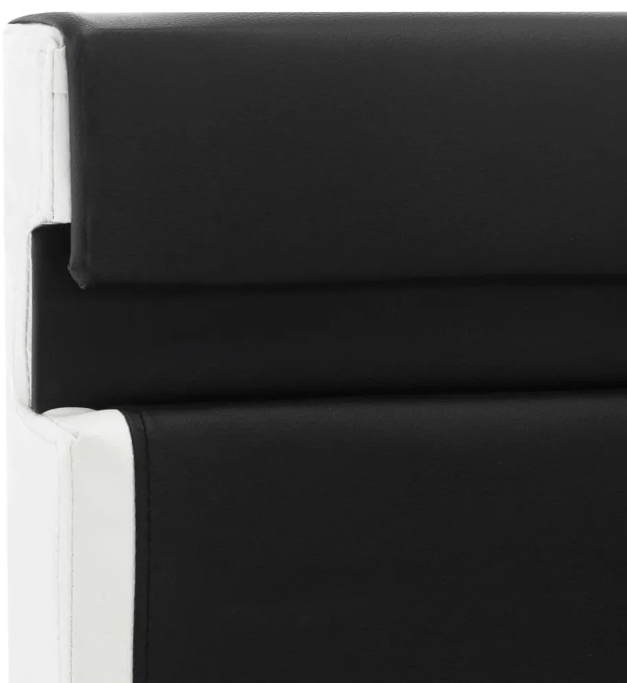 vidaXL Πλαίσιο Κρεβατιού με LED Μαύρο 160x200 εκ. από Συνθετικό Δέρμα
