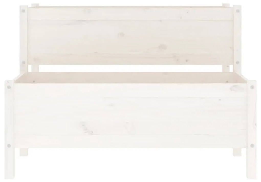 Ζαρντινιέρα Λευκό 110x84x75 εκ. από Μασίφ Ξύλο Πεύκου - Λευκό