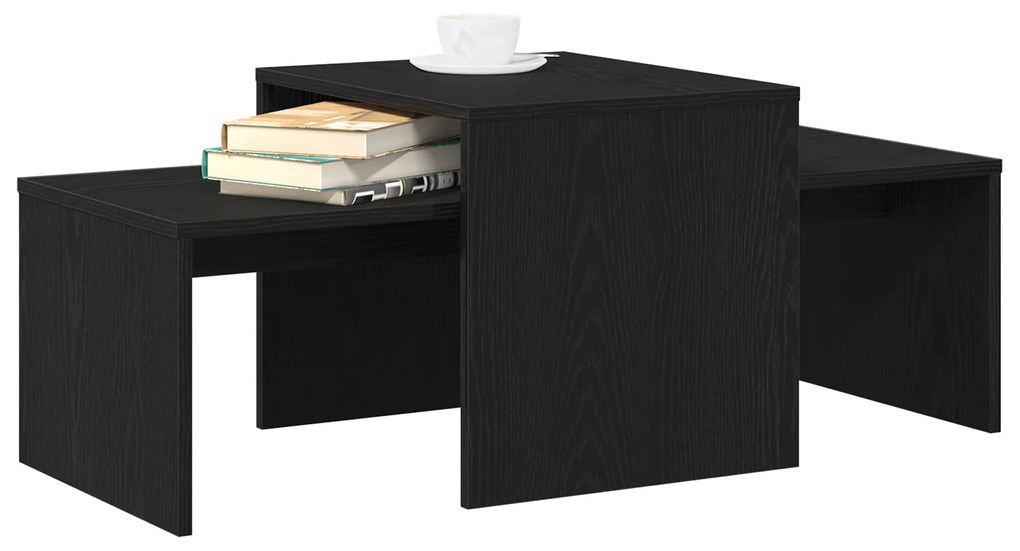 vidaXL Σετ Τραπέζι Μαύρης Δρυός 100x48x40 εκ. Φτιαγμένο από Ξύλο