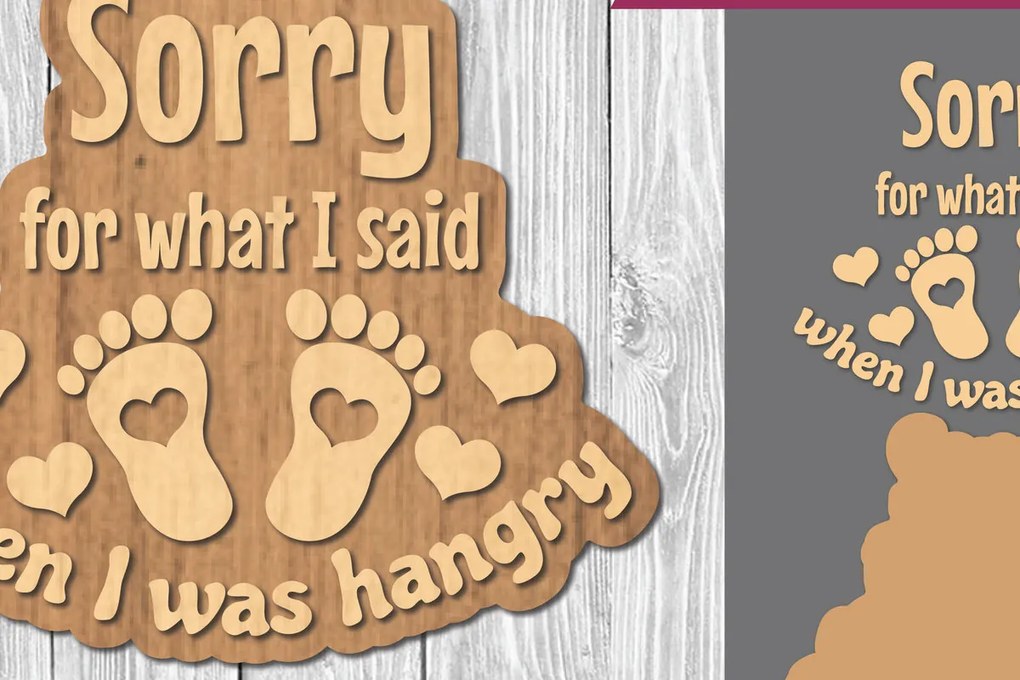 Σετ των 2 Intra απο ξύλο plywood 3mm-4mm πάχος Βρεφικά αποσπάσματα Διακόσμηση κοπής με λέιζερ 19 Δίασταση 15x15 cm INTRAFABR-106887535