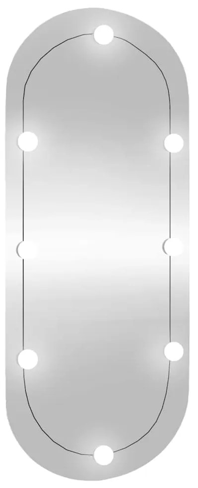 vidaXL Καθρέφτης Τοίχου Οβάλ με Φώτα LED 45x100 εκ. από Γυαλί