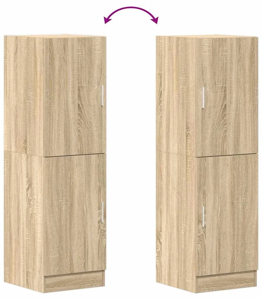 Στήλη Κουζίνας Sonoma Δρυς 38x41,5x131,5 εκ Επεξεργασμένο Ξύλο - Καφέ