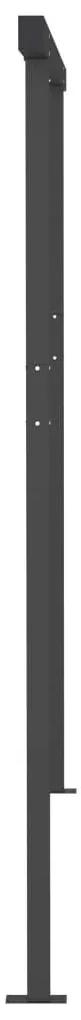 Τέντα Συρόμενη Χειροκίνητη με Στύλους Πορτοκαλί/Καφέ 4,5x3,5 μ. - Πολύχρωμο
