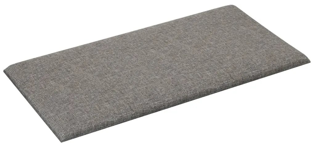 vidaXL Πάνελ Τοίχου 12 τεμ. Ανοιχτό Γκρι 30x15 εκ. 0,54 μ² Υφασμάτινα