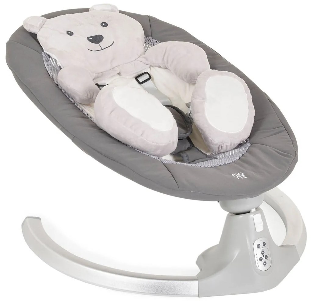 Ηλεκτρικό Ρηλάξ - Κούνια (0-6 Μηνών/Έως 9kg) Moni Ari Bear Grey