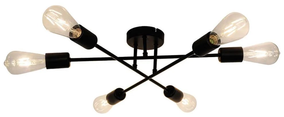 Φωτιστικό Οροφής Freestyle 4257600 E27 Black Viokef Metal