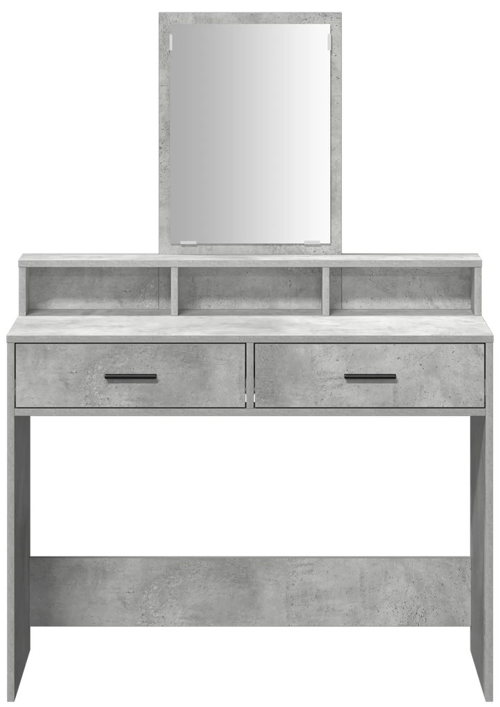 vidaXL Τουαλέτα με Συρτάρια Γκρι Σκυρόδεμα 100x41x140 εκ.