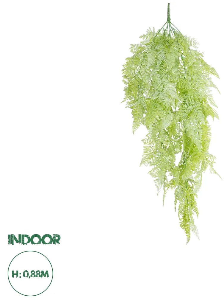 Artificial Garden HANGING FERN 20806 Τεχνητό Διακοσμητικό Κρεμαστό Φυτό Φτέρη Μ40 x Π20 x Υ88cm