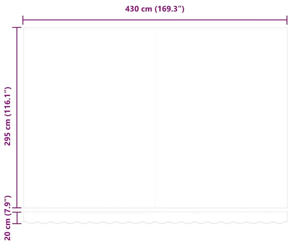 vidaXL Σκηνίτσα Αναδιπλούμενη Πολύχρωμο 450 x 300 εκ ύφασμα