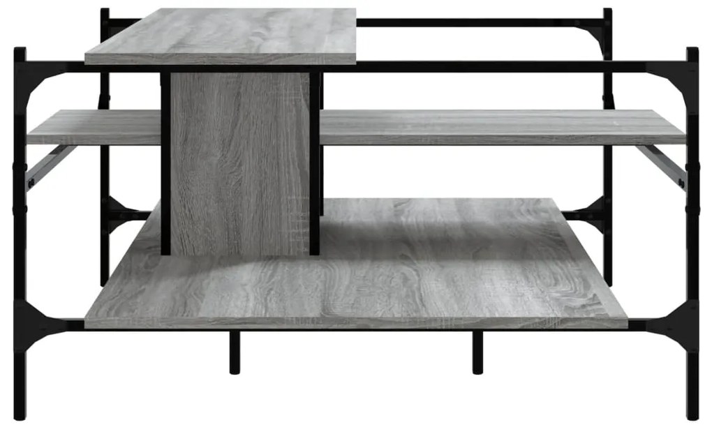 vidaXL Τραπεζάκι Σαλονιού Γκρι Sonoma 100x100x48,5 εκ. Επεξεργ. Ξύλο