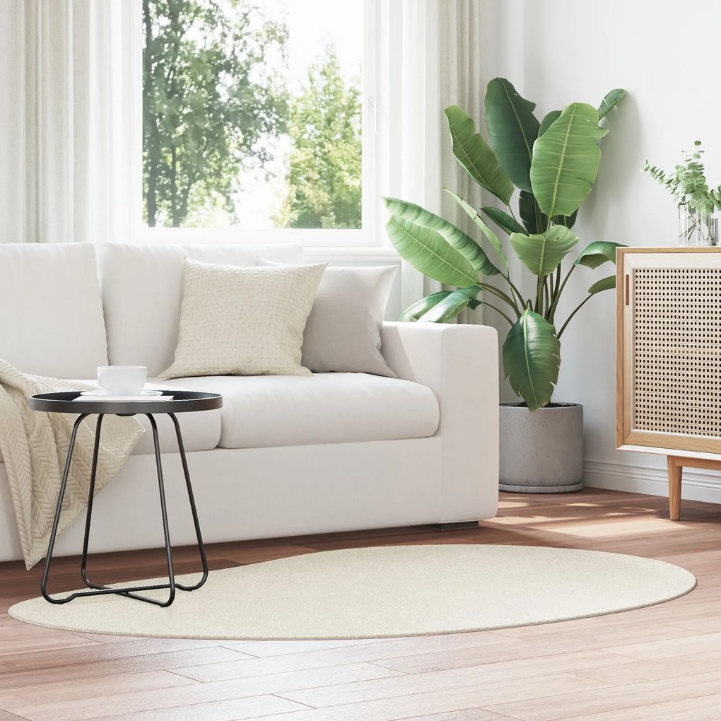 vidaXL Χαλιά Κρεμ 120x170 εκ. Αντιολισθητικά πολυεστερικές