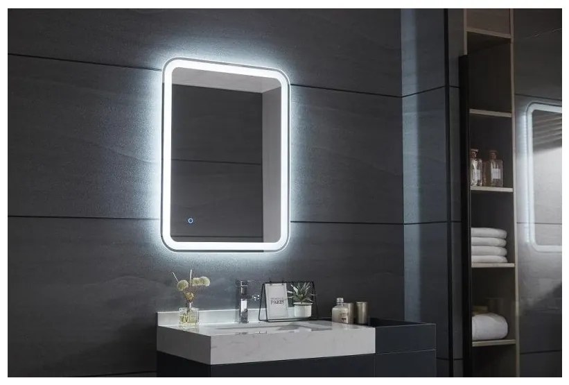 Καθρέπτης Μπάνιου LED IP44 Λευκό Rolan LED 77-0131 Gloria-77-0131-Λευκό 77-0131
