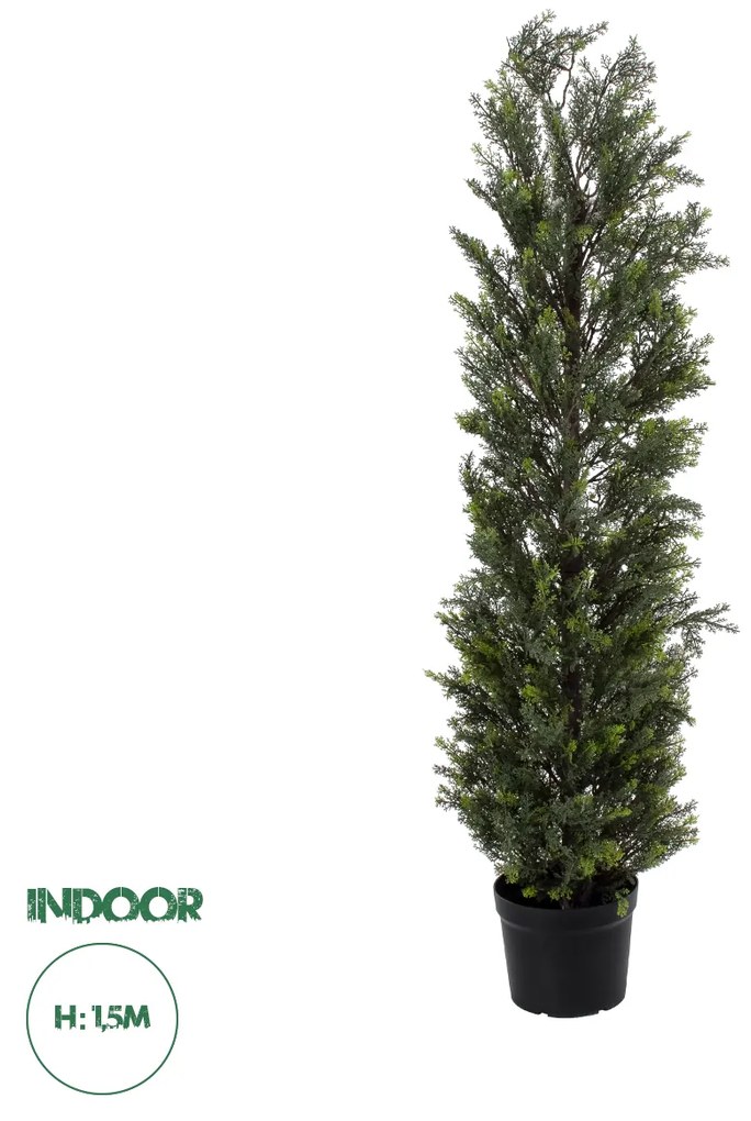 GloboStar® Artificial Garden LEMON CYPRESS 20152 Τεχνητό Διακοσμητικό Φυτό Λεμονόκυπάρισσο Υ150cm