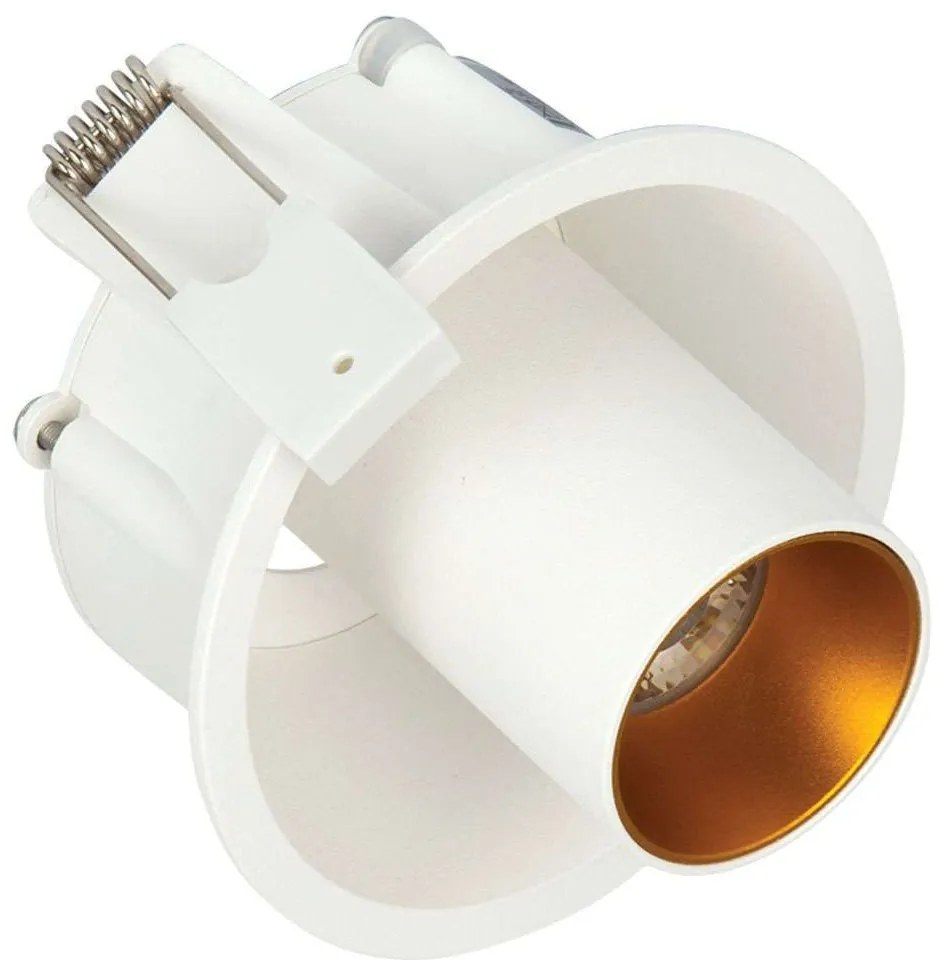 Σποτ Χωνευτό VK/04147/W/W Φ9,1cm Led 560Lm 7W 3000K White-Gold VKLed Στρόγγυλο