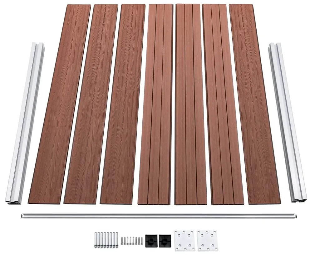 vidaXL Σετ Πάνελ Περίφραξης Καφέ 872 x 146 εκ. από WPC