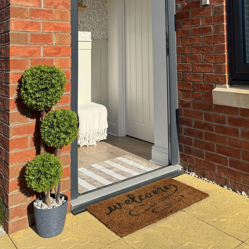 HOMCOM Τεχνητό Πυξάρι, Τεχνητό Φυτό, Ρεαλιστική Εμφάνιση, Εξωτερικού Χώρου, Πράσινο + Μαύρο