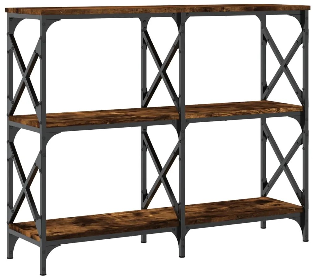 vidaXL Τραπέζι Κονσόλα Καπνιστή Δρυς 100x28x80,5εκ. Επεξεργασμένο Ξύλο