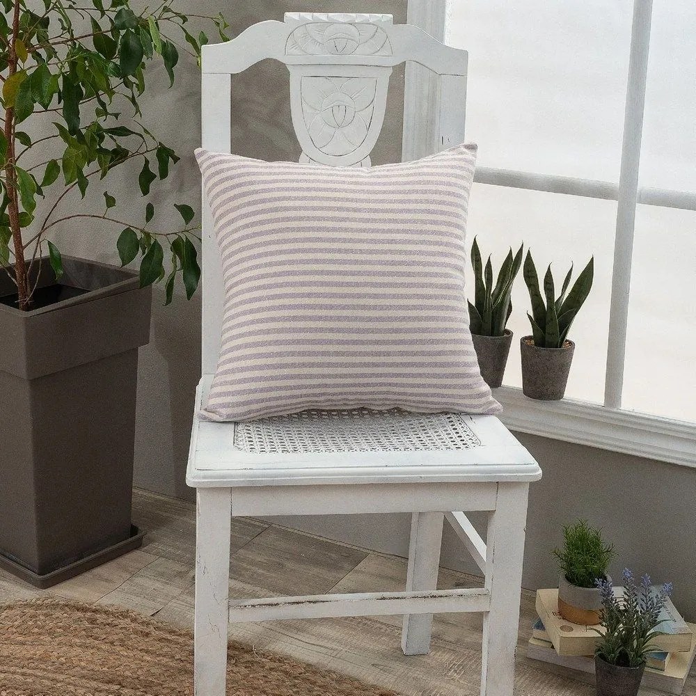Μαξιλάρι Διακοσμητικό (Με Γέμιση) Guensa 07 Lila Teoran 45X45 Cotton-Polyester