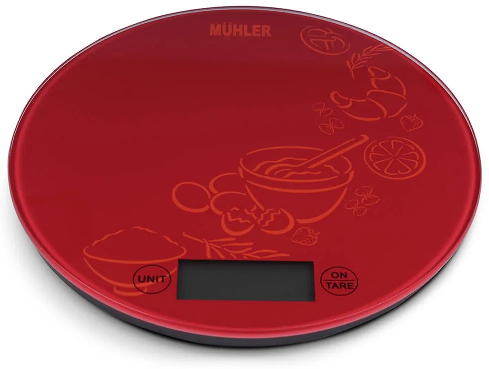 Muhler KSC-2026R Ψηφιακή Ζυγαριά Κουζίνας 1gr/5kg κόκκινη