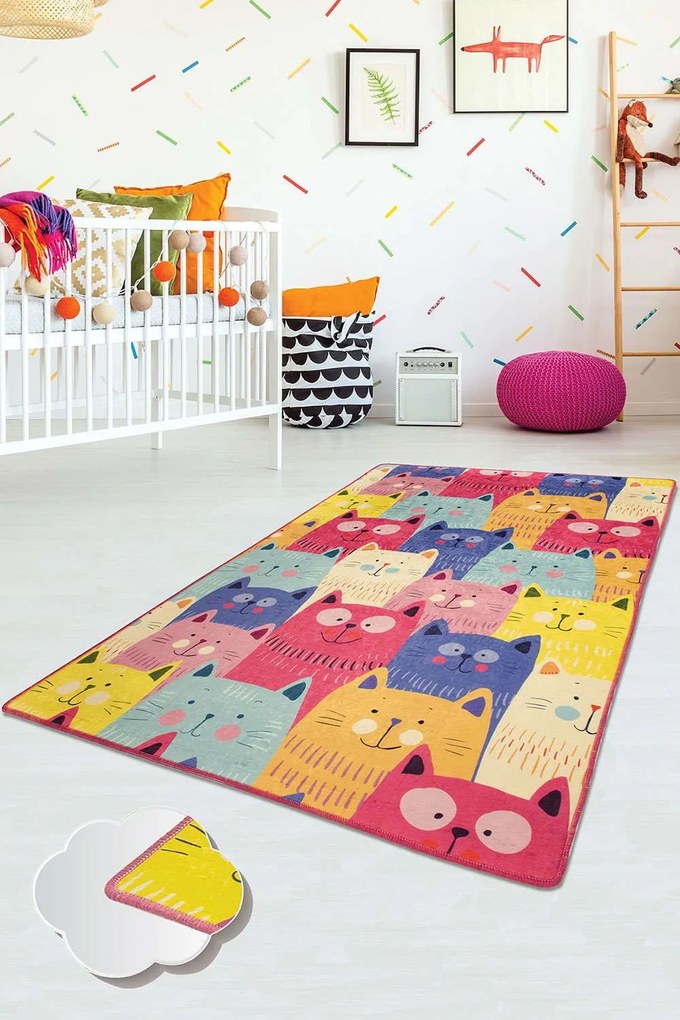 Χαλί Cats Djt Fuchsia-Multi Conceptum Hypnose 80X150cm