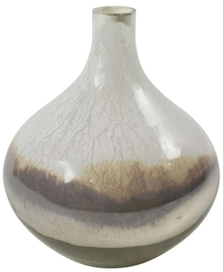 Βάζο Με Νερά 013.801277 Φ20x23cm Γυάλινο Brown Glass