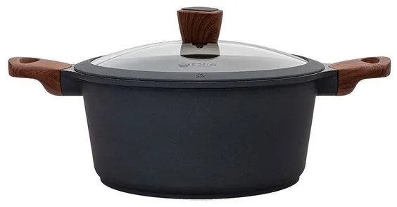 Estia Κατσαρόλα 24cm 4.5lt Aντικολλητική Χυτού Αλουμινίου Stone 01-1148