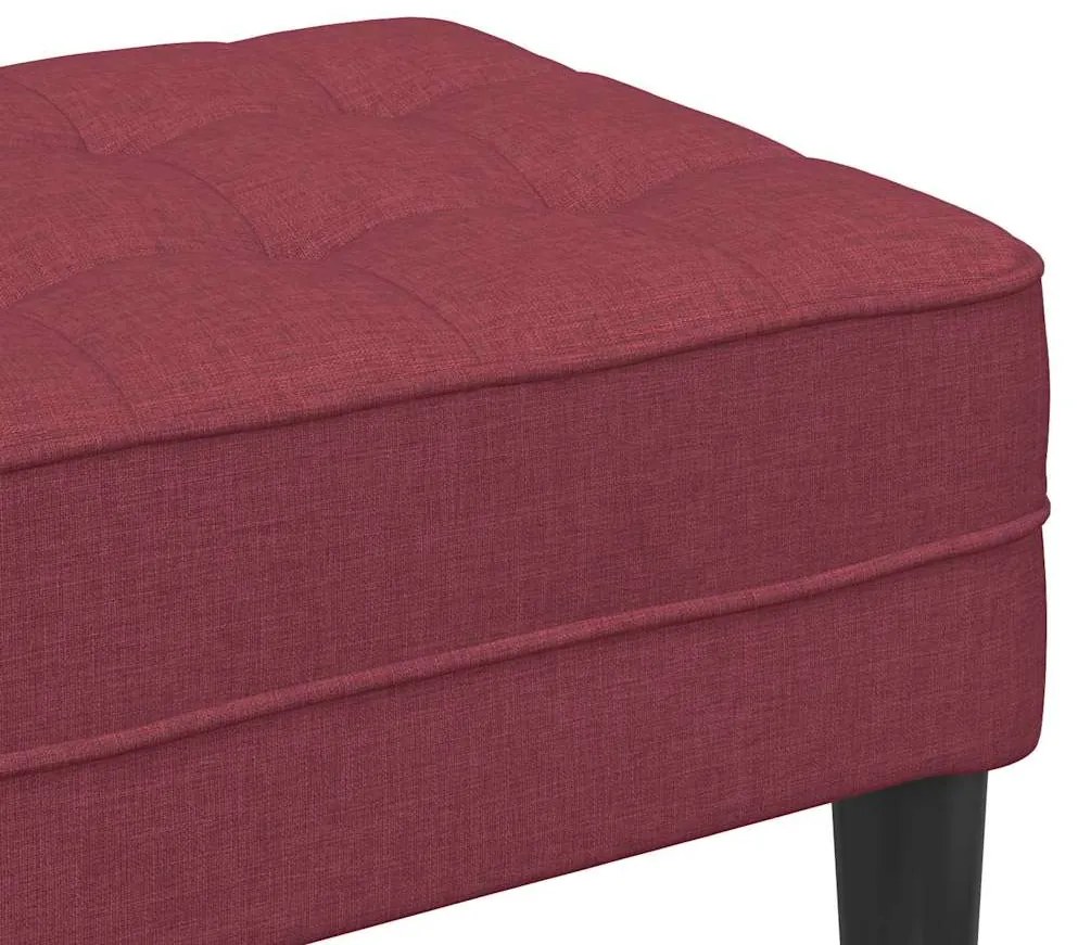 vidaXL παγκάκι με μαξιλάρι Κόκκινο 113 x 57 x 39 εκ. ύφασμα