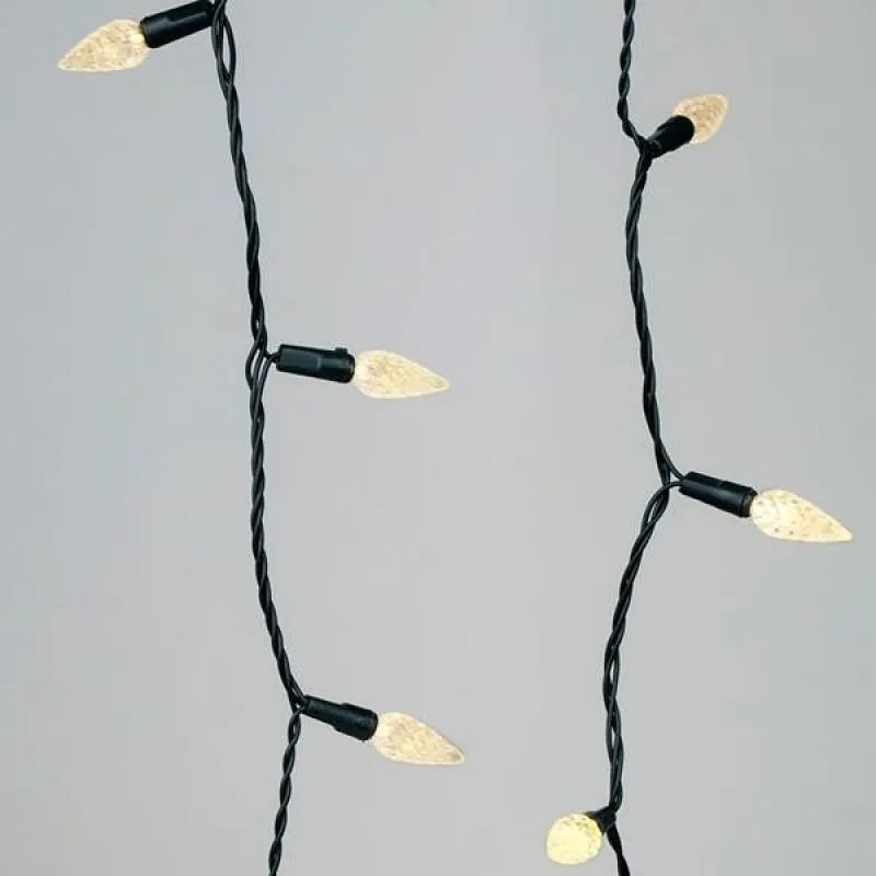 Eurolamp Σειρά 100 LED Κουκουναρίτσες Σε Θερμό Λευκό 10m Με Fading Εφέ 600-11460