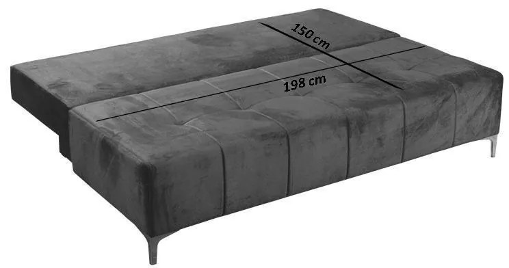 Καναπές - Κρεβάτι Elena Γκρί 199x96x93 εκ. 199x96x93 εκ.