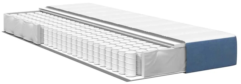 vidaXL Στρώμα Κρεβατιού με στρώμα Μπλε 90 x 190 cm ύφασμα