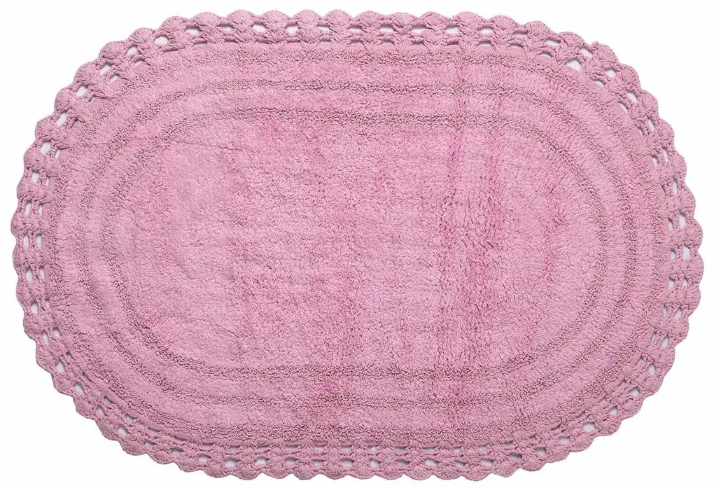 Πατάκι Μπάνιου (60x100) Silk Fashion Οβάλ Amethyst