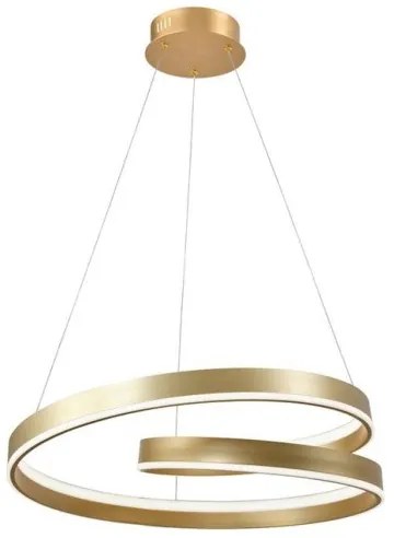 Κρεμαστό Φωτιστικό Οροφής LED 59W 3000K 120x60 Capri Viokef 4291301 Χρυσό