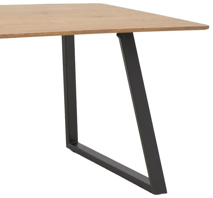 Τραπέζι Winor φυσικό mdf-πόδι μαύρο μεταλλικό 140x80x75εκ 140x80x75 εκ.