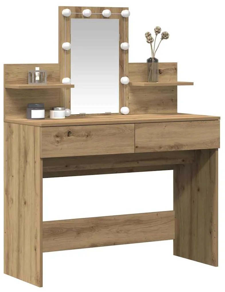 vidaXL Κομοδίνο artisan δρυς 100 x 40 x 130 εκ Επεξεργασμένο ξύλο