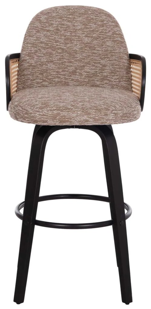 ΣΚΑΜΠΟ ΜΠΑΡ ΠΕΡΙΣΤΡΕΦΟΜΕΝΟ BECKER HM18251.03 PLYWOOD ΜΑΥΡΟ--ΚΑΦΕ ΥΦΑΣΜΑ 50x52x100Υ