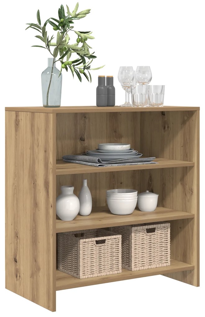 vidaXL Μπουφές Μασίφ Δρυ 70x41x75 εκ Επεξεργασμένο Ξύλο