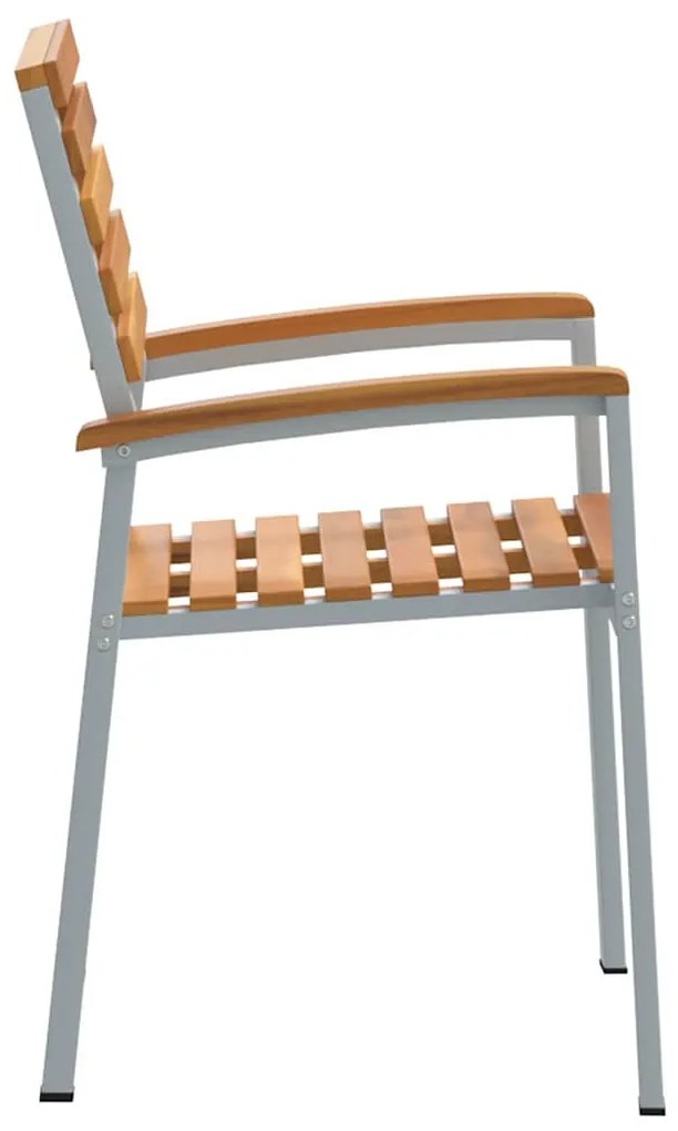 vidaXL Καρέκλα Κήπου 4 pcs Καφέ 56 x 57 x 87εκ. Μασίφ ξύλο ακακίας