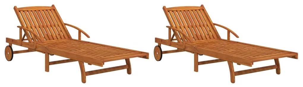 vidaXL Ξαπλώστρες 2 τεμ. από Μασίφ Ξύλο Ακακίας