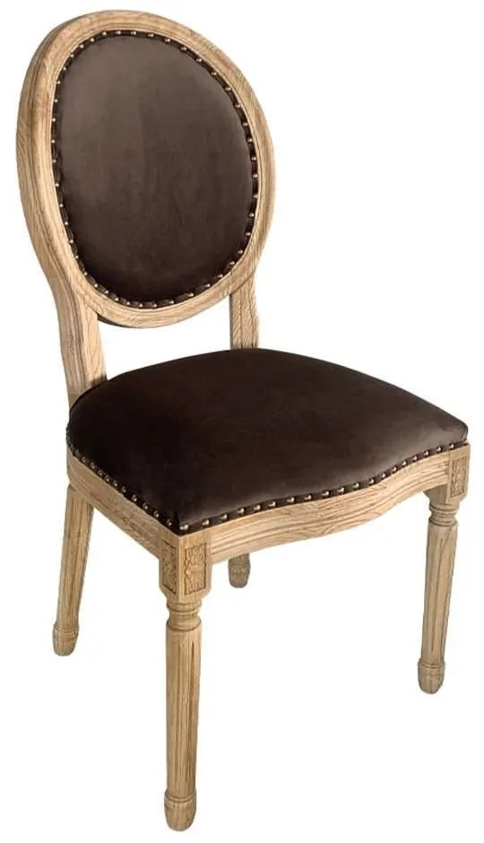 Καρέκλα Louis 03-0918 49x49x99cm Taupe Βελούδο, Ξύλο