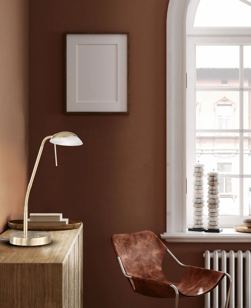 Επιτραπέζιο φωτιστικό γραφείου F&H Pool TW-Ορείχαλκος